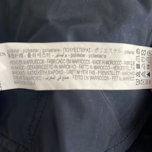 Zara limited edition hooded poncho coat size medium navy blue - Picture 8 of 9